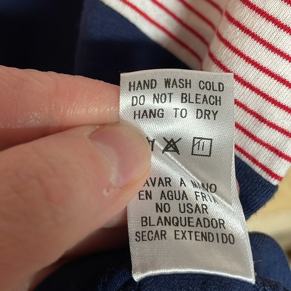 Doe & Rae size large red, white, blue color block soft and stretch cotton tank - Picture 5 of 6